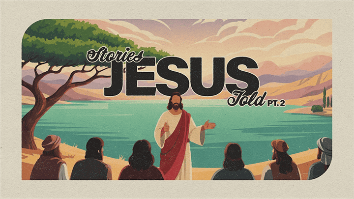 Jesus teaching by the lake.